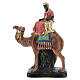 Three Kings set on camel in plaster, for 10 cm Barsanti nativity s2