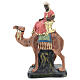 King Balthazar Magi statue, in colored plaster for 10 cm Barsanti nativity s1