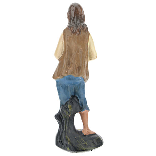 Estatua gaitero yeso coloreado para belenes 10 cm Arte Barsanti 2