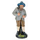 Shepherd with hat and knapsack in colored plaster, for 10 cm Barsanti nativity s1