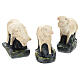 Set of 3 sheep plaster statue for Nativity Scene 10 cm s1