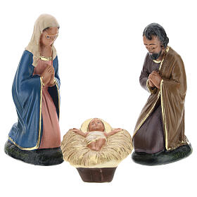 Holy Family set, for 15 cm Arte Barsanti nativity in colored plaster