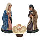 Holy Family set, for 15 cm Arte Barsanti nativity in colored plaster s1