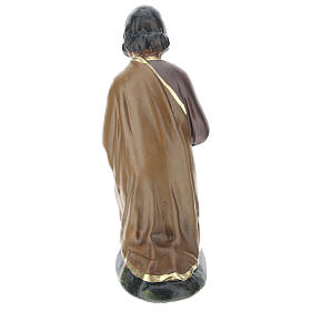 Statua San Giuseppe in gesso dipinto per presepi 15 cm Arte Barsanti