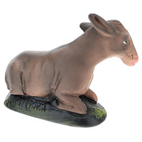 Esel aus Gips für Krippe handbemalt von Arte Barsanti, 15 cm
