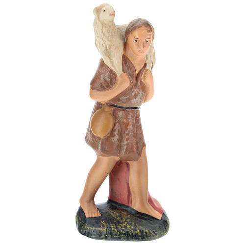 Holyart Statua Pastore Con Pecorella 20 Cm | Gesso Dipinto A Mano | Arte Barsanti Per Presepe