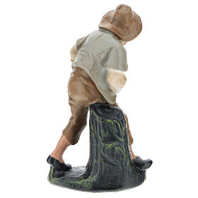 Statua pastore con pecorella gesso colorato 15 cm Arte Barsanti