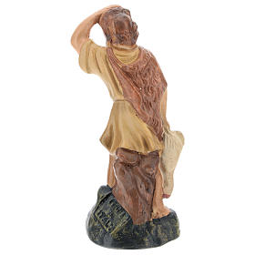 Statua pastore che guarda le stelle gesso colorato Arte Barsanti 15 cm