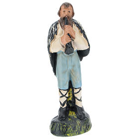 Statua pastore con flauto gesso per presepi di 15 cm Arte Barsanti