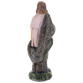 Estatua pastor yeso pintado a mano para belenes de Arte Barsanti 15 cm