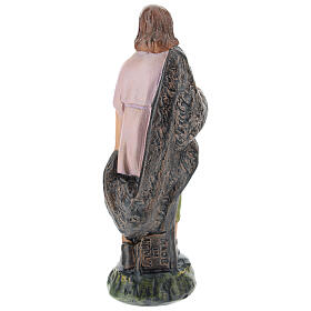 Statua pastore gesso dipinto a mano per presepi di Arte Barsanti 15 cm