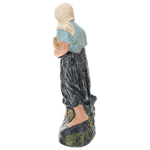 Figurine paysanne avec cruche plâtre coloré pour crèche Arte Barsanti de 15 cm 2