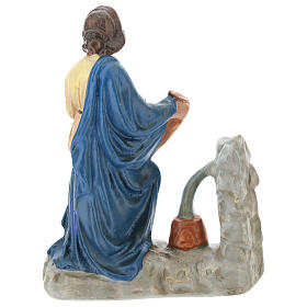 Statua contadina con brocche alla fontana presepi Arte Barsanti di 15 cm