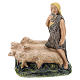 Statua pastore con gregge gesso presepi 15 cm Arte Barsanti s1