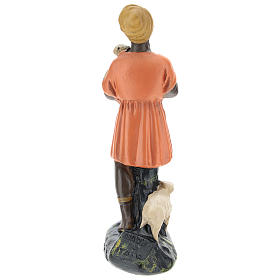 Statua pastorella con pecore per presepi Arte Barsanti di 15 cm