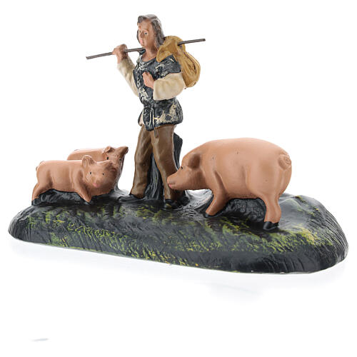 Figurka pasterz ze świniami z gipsu do szopek Arte Barsanti 15 cm 2