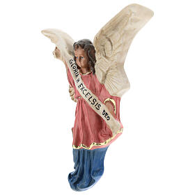 Engel Gloria aus Gips handbemalt von Arte Barsanti, 15 cm