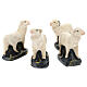 Kleine Schafe 4 Stk. aus Gips handbemalt von Arte Barsanti, 15 cm s2