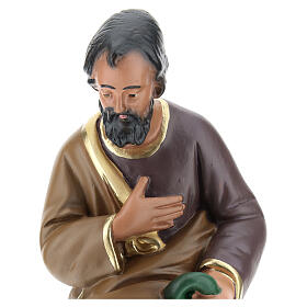 St Joseph statue in hand painted plaster, for 20 cm Arte Barsanti