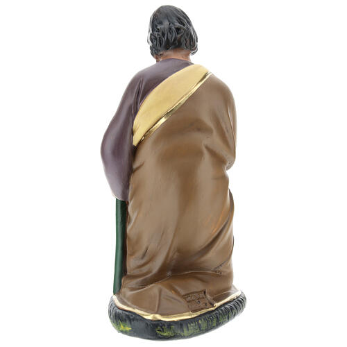 St Joseph statue in hand painted plaster, for 20 cm Arte Barsanti 5