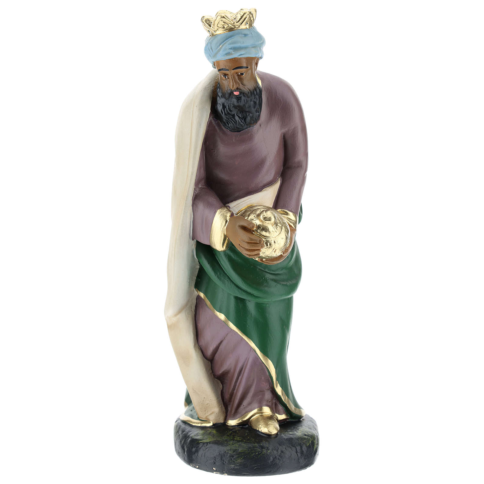 Holyart Re Magio Melchiorre Su Cammello – Statua In Gesso Colorato A Mano – Arte Barsanti – 20 Cm Per Presepe