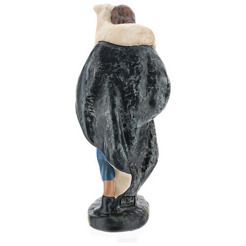 Hirte mit Schaf auf den Schultern aus Gips für Krippen handbemalt von Arte Barsanti, 20 cm 5