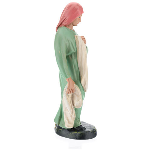 Waschfrau aus Gips für Krippen handbemalt von Arte Barsanti, 20 cm 4
