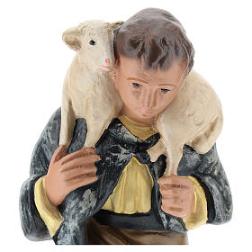 Kneeling boy shepherd with sheep for 20 cm Arte Barsanti Nativity Scene 