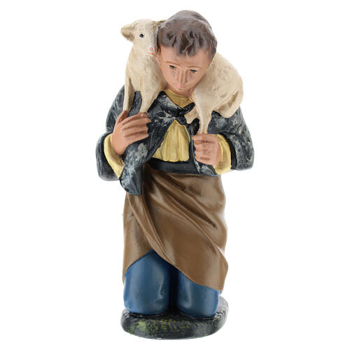 Kneeling boy shepherd with sheep for 20 cm Arte Barsanti Nativity Scene  1