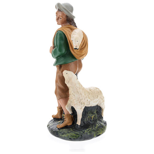Hirte mit Schaf für Krippen handbemalt von Arte Barsanti, 20 cm 3