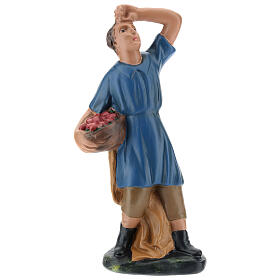 Shepherd looking at the stars with basket, for 20 cm Arte Barsanti Nativity 