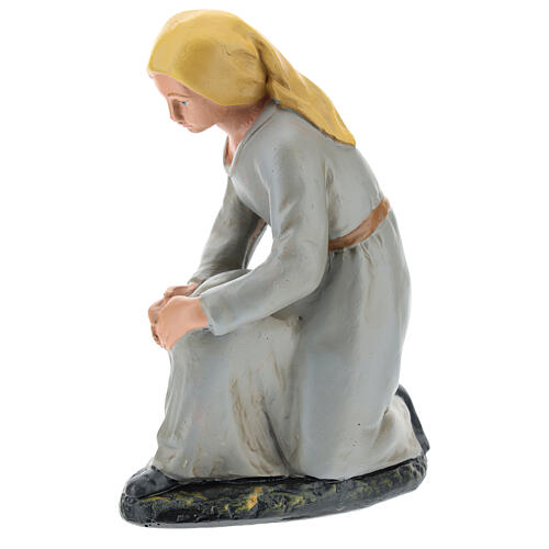 Kneeling girl shepherd, for 20 cm Arte Barsanti Nativity  3