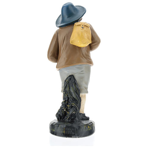 Estatua pastor con sombrero y saco 20 cm Arte Barsanti 5
