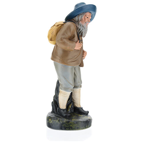 Old shepherd with hat and sack, for 20 cm Arte Barsanti Nativity  4