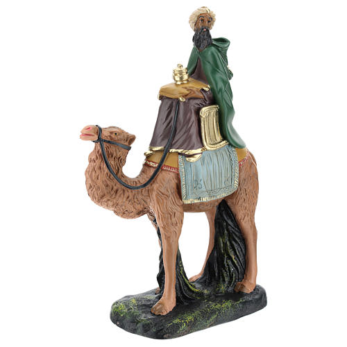 Rey Mago moreno con camello belén Arte Barsanti 20 cm 3