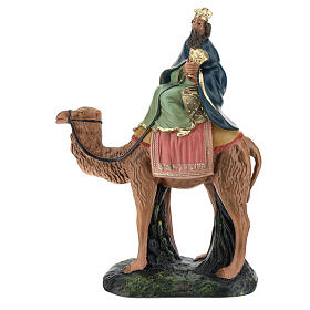White Wise Man on camel for Arte Barsanti Nativity Scene 20 cm