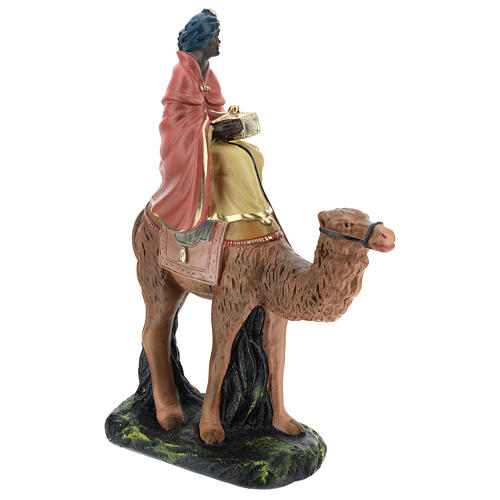 Rey Mago negro con camello para belén 20 cm Arte Barsanti 4