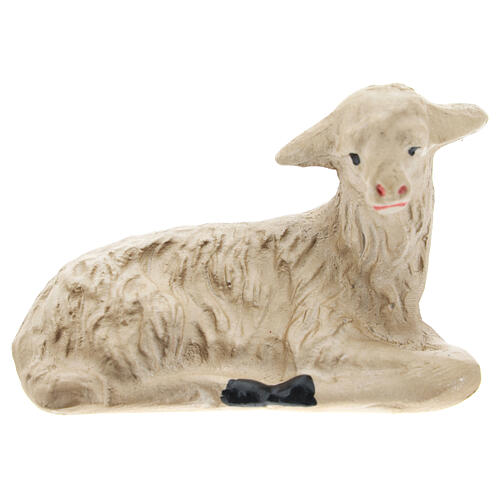 Set of 4 sheep in plaster for Arte Barsanti Nativity Scene 20 cm 3