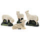 Set of 4 sheep in plaster, for 20 cm Arte Barsanti Nativity s1