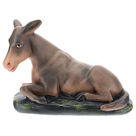 Estatua burro yeso coloreado 30 cm Arte Barsanti