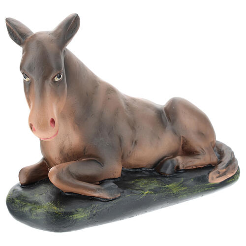 Donkey figurine in plaster, for 30 cm Arte Barsanti Nativity 3
