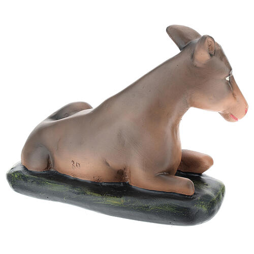 Donkey figurine in plaster, for 30 cm Arte Barsanti Nativity 4