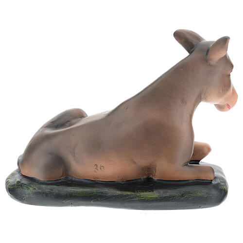Donkey figurine in plaster, for 30 cm Arte Barsanti Nativity 5