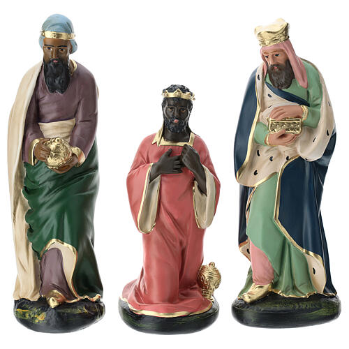 Three Wise Men in plaster for Arte Barsanti Nativity Scene 30 cm 1