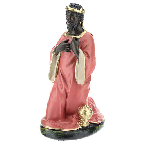 Magi Balthazar statue kneeling, 30 cm Arte Barsanti nativity 3