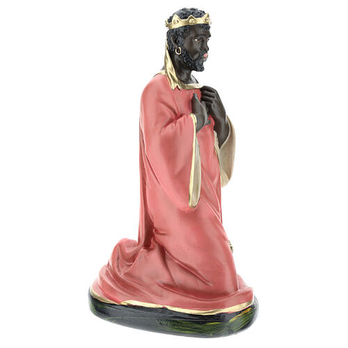 Magi Balthazar statue kneeling, 30 cm Arte Barsanti nativity 4
