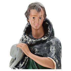 Shepherd with cloak in plaster for Arte Barsanti Nativity Scene 30 cm