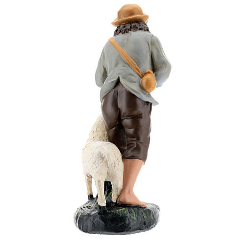 Hirte mit Schaf für Krippen handbemalt von Arte Barsanti, 30 cm 4