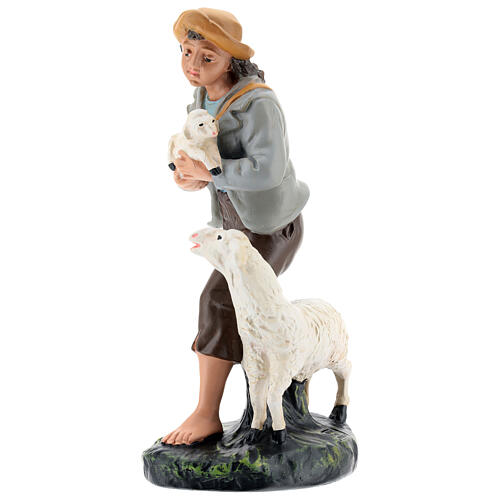 Shepherd with sheeps for Arte Barsanti plaster Nativity Scene with 30 cm figurines 2