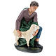 Pastor de joelhos com ovelha para presépio gesso com figuras de 30 cm de altura média Arte Barsanti s4